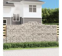 Paniers à gabions arqués 5 pcs 400x50x160/180 cm fer galvanisé gabion vidaXL