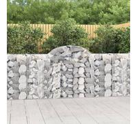 Paniers à gabions arqués 6 pcs 200x30x100/120 cm Fer galvanisé gabion vidaXL