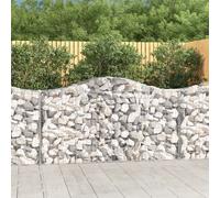 Paniers à gabions arqués 6 pcs 200x50x100/120 cm fer galvanisé gabion vidaXL