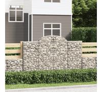 Vidaxl Paniers À Gabions Arqués 15 Pcs 200x50x120/140 Cm Fer Galvanisé