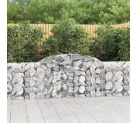 Paniers À Gabions Arqués 11 Pcs 300x30x80/100 Cm Fer Galvanisé Vidaxl Vidaxl