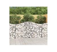 Paniers à gabions arqués 8 pcs 200x50x100/120 cm fer galvanisé, gabion, cage de gabion, panier de mur de gabion, mur 3145646