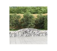 Paniers à gabions arqués 8 pcs 400x30x40/60 cm Fer galvanisé, gabion, cage de gabion, panier de mur de gabion, mur de 3146833