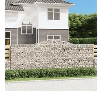 Paniers à gabions arqués 8 pcs 400x50x140/160 cm Fer galvanisé gabion vidaXL