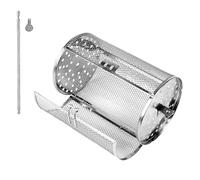 Paniers à gril roulant- Panier rotatif en acier inoxydable | Panier en ronde pour légumes de poisson, rôti de viande et frites, panier à barbes