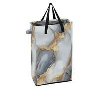 Paniers à linge avec poignée robuste - Gris, blanc - Grand panier à linge pliable pour adolescente et fille - Pour salle de bain