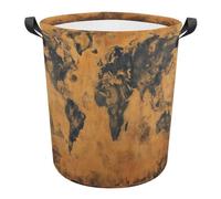 Paniers À Linge Carte Physique Naturelle, Géographie Mondiale, Éducation Corbeilles À Linge Étanches Panier De Rangement Des Vêtements Durable Panier Rangement Pour Dortoirs Chambre 34X42Cm