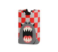 Paniers à linge en forme de monstre à carreaux rouges et gris, pliables et imperméables avec poignée robuste pour jouets garde-manger 51 L articulos para el cuarto