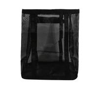Paniers à linge en maille de nylon respirant pliable fixé au mur adapté différents types pièces organisateur rangement for vêtements sales(Black)