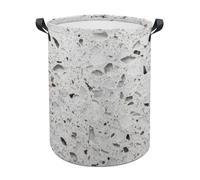 Paniers à linge en pierre polie, texture papier blanc abstrait, panier à linge imperméable, pliable, panier de rangement pour vêtements sales, panier à linge pour salon, salle de bain