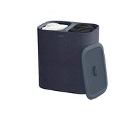 Joseph Joseph Tota Panier de séparation du linge de 90 litres avec couvercle, 2 sacs de lavage amovibles avec poignées - Carbon Black