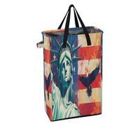Paniers à linge pliables avec poignées pour chambre à coucher, présidents américains, drapeau et Lady Liberty