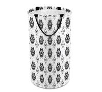 Paniers à linge pliables pour dortoir - Grand panier à linge pliable rond avec tête de loup pour bébés et enfants, 135 L, panier à linge sale pour garçons et filles, décoration de chambre d'enfant