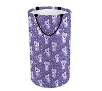 Paniers à linge pliables pour dortoir - Grand panier à linge rond à imprimé koala violet pour bébés et enfants, 135 L, panier à linge sale pour garçons et filles, décoration de chambre d'enfant