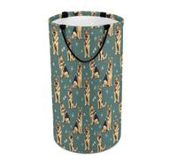 Paniers à linge pliables pour dortoir - Grand panier à linge rond avec imprimé chien de berger allemand, panier à linge pliable pour bébés et enfants, panier à linge sale pour garçons et filles