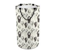 Paniers à linge pliables pour dortoir - Grand panier à linge rond pliable à motif de chien pour bébés et enfants, 135 L, panier à vêtements sales pour garçons et filles, décoration de chambre d'enfant