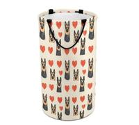 Paniers à linge pliables pour dortoir - Grand panier à linge rond pliable avec motif berger allemand pour bébés et enfants, 135 L, panier à linge sale pour garçons et filles, décoration de chambre