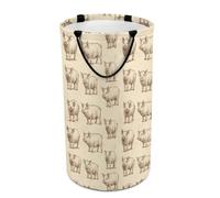 Paniers à linge pliables pour dortoir - Grand panier à linge rond pliable pour bébés et enfants, 135 L, panier à linge sale pour garçons et filles, décoration de chambre d'enfant, esthétique