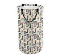 Paniers à linge pliables pour dortoir - Grandes bottes de cowboy rondes et élégantes à motif écossais - Panier à linge pliable pour bébés et enfants, 135 L, panier à linge sale pour garçons et filles