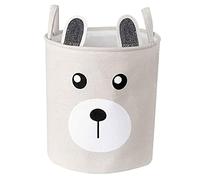 Paniers à Linge, Rangement de Paniers à Vêtements, Panier à Linge pour Enfants, Toile Grande Étanche Panier à Linge Pliable Imperméable avec Poignées pour Bébé, Crèche, Collège, Chambre (Beige)