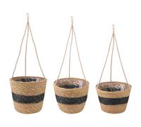Paniers à plantes en herbe de mer 3 pc 100 % Herbe de mer Porte-Plante vidaXL vi