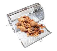 Paniers à rôtissoire - Tambour à rôtir en acier inoxydable, de cuisson rotatif, rôtissoire multifonction | Cage en maille résistante à la chaleur pour noix, grains de café, légumes, barbecue,