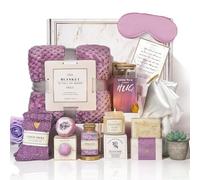 Paniers cadeaux pour femme, 12 cadeaux d'anniversaire, cadeaux « Thinking of you » pour femme, emballage de soins, deuil, condoléances (violet)