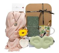 Paniers cadeaux pour femmes - avec écharpe, pendentif en cristal, masque de sommeil et plus encore - Cadeaux d'anniversaire pour femme, maman, elle, paniers-cadeaux de rétablissement, cadeaux de soins