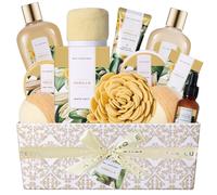 Paniers cadeaux spa pour femmes Spa Luxetique Cadeaux spa pour femmes Cadeaux d'anniversaire pour femmes Coffret cadeau de bain la vanille 12 p