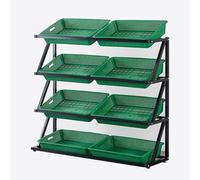 Paniers d'affichage de détail d'étagère de marché de fermiers de 47 à 59 Pouces de Haut 4 à 5 Niveaux, Support d'organisateur de Stockage de Plancher d'étagère de collations de supermarché de collat