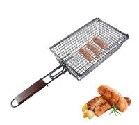 Paniers de barbecue pour barbecue extérieur - Panier de barbecue | Grille de gril pliable portable | Paniers de gril antiadhésifs pour barbecue en plein air | Accessoires de cuisson pour poissons