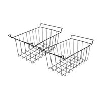 Paniers de Congélation en Fil Métallique, Paniers Empilables de Rangement pour Garde-Manger, Grands Paniers en Fil Métallique, Organisateur de Paniers en Métal avec (L 47,5 cm X