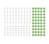 Paniers de culture hydroponique 50 pièces avec 51 pcs étiquettes de capsules de graines, accessoires de jardin interchangeables bricolage pour la plupart des systèmes de culture hydroponique (lot de 1