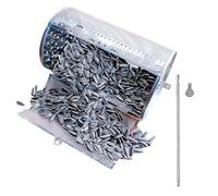 Paniers de gril rotatifs pour grillades en plein air | Cage de gril en acier inoxydable pour friteuse à air | Fournitures de camping en plein air, panier de gril rond pour torrefa