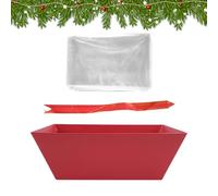 Paniers de Noël vides en carton rouge de 8,9 cm avec poignées et nœuds | Paniers de vacances de Noël | Pour , adultes, famille, amis, anniversaire, Halloween, maison, vacances, Nouvel An, fête