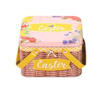 Paniers de Pâques pour | Avec Couvercle Et Poignée En Métal Pour Stockage De Bonbons - Boîte de Rangement pour Bonbons et Friandises | Pour Garnitures De Chaussettes De Noël, Fêtes De Vacances, Chocol