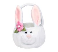 Paniers de Pâques pour, Sac à Friandises pour Chasse aux Œufs avec Oreilles de Lapin et Poignée, Sac Seau Lapin Oreilles, Pour Décorations Chocolats De Fête Garniture De Stocking Cadeaux