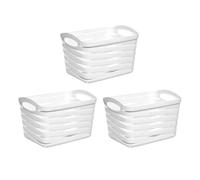 Paniers de rangement - 7house - Rectangulaires - 1,5 litres - Blanc - Empilables