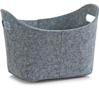 Paniers de rangement de grande capacité en feutre Paniers à bois de cheminée, Dimensions : 53x40x30cm, Couleur : Gris