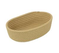 Paniers de rangement en corde de coton - Paniers ovales tissés | Grand panier décoratif pour salle de bain, crèche ou salle | Fait à la main, idéal pour les cadeaux d'anniversaire ou de nouvel an