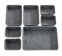 Paniers de rangement en feutre gris, 7 pièces