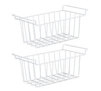 Paniers de Rangement en Fil Métallique pour Congélateur, 2 Bacs de Rangement en Métal pour Réfrigérateur avec Poignées, Rangement et Organisation pour Garde-Manger de