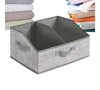 Paniers de rangement - Organiseur compact pliable, ergonomique avec trois poignées, poubelle en tissu spacieuse pour articles ménagers, panier pliable pour salons, chambres, salles de bains, bureaux