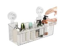 Paniers de rangement - Organiseur de douche de salle de bain avec ventouse sans perçage - Support de rangement robuste - Étagère de rangement murale pour shampooing, articles de toilette, nettoyant