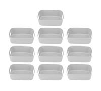 Paniers de rangement, paquet de 10 |Bacs de rangement modernes à poignée latérale pour cuisine/bureau/maison |Boîtes empilables en plastique PP robustes avec coins arrondis (S)