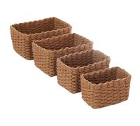 Paniers de Rangement pour Étagères,Bacs de Rangement pour Jouets | 4 Pièces Organisateur Décoratif Pour Cellier Salle De Bain Bibliothèque Chambre Enfant Jouets Cuisine Couverture Bureau Lit Salle De