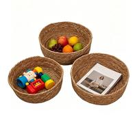 Paniers de rangement tressés pour organiser,Organisateur léger et naturel | Paniers Tressés à la Main | pour snacks extérieur plage cueillette récolte fruits légumes œufs bouquet de fleurs cuisine et
