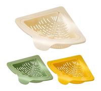 Paniers D'égouttage Triangulaires,Lot de 3,Récupérateurs Magnétiques pour Évier avec Base Rotative,pour Rincer et Conserver les Légumes,Fruits,Riz et Autres Aliments