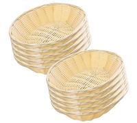 Paniers d'épreuves à pain, panier de panier, 10pcs paniers à pain ovales pour table paniers-cadeaux en plastique 7.9x2,4 '' Paniers de nourriture vides Panier de fruits pour cuisine, restaurant
