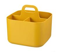 Paniers empilables peu encombrants avec poignées pour une organisation bien rangée dans n'importe quelle pièce (jaune)